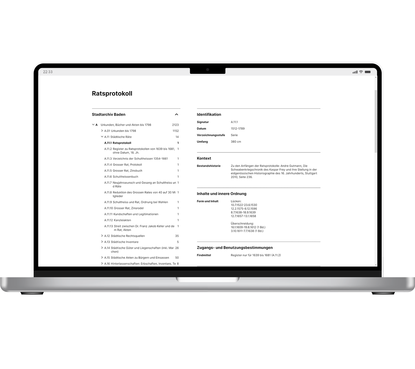 sirius - digitaler Lesesaal 9 Der Screenshot zeigt das User Interface sirius kuratierte Seiten.
